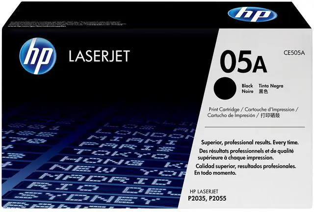 Main image of HP 05A Black Original LaserJet Toner Cartridge, ~2,300 pages, CE505A