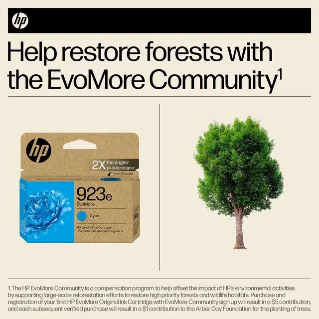 Alt view image 3 of 7 - HP 923e EvoMore Cyan Original Ink Cartridge, 800 pages, 4K0T4LN