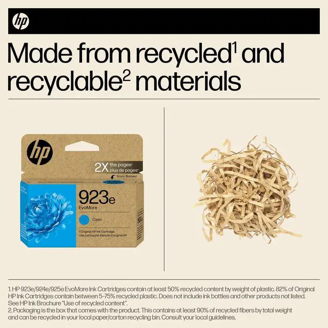 Alt view image 4 of 7 - HP 923e EvoMore Cyan Original Ink Cartridge, 800 pages, 4K0T4LN