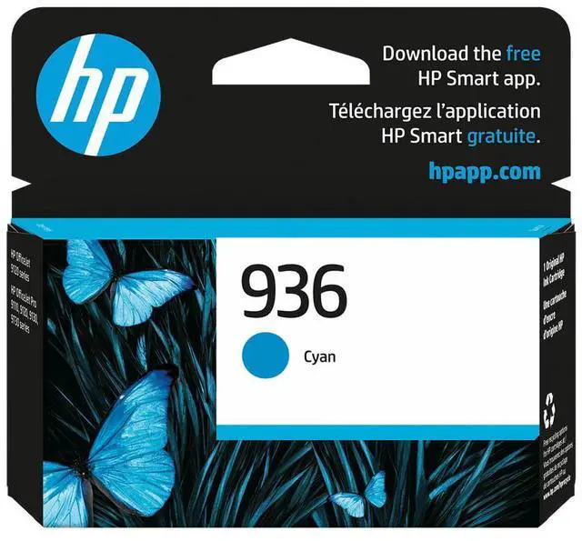 Main image of HP 936 Cyan Original Ink Cartridge, ~800 pages, 4S6U9LN