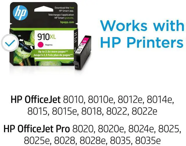 Alt view image 6 of 7 - HP 910XL High Yield Magenta Original Ink Cartridge, ~700 pages, 3YL63AN#140
