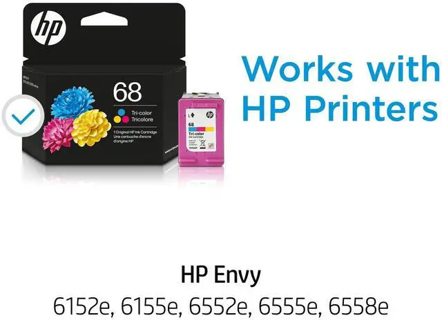 Alt view image 5 of 7 - HP 68 Tri-color Original Ink Cartridge, ~120 pages, 7FP20TN