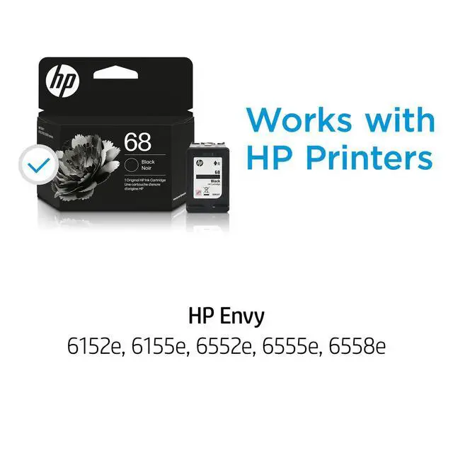 Alt view image 4 of 7 - HP 68 Black Original Ink Cartridge, ~160 pages, 7FP21TN