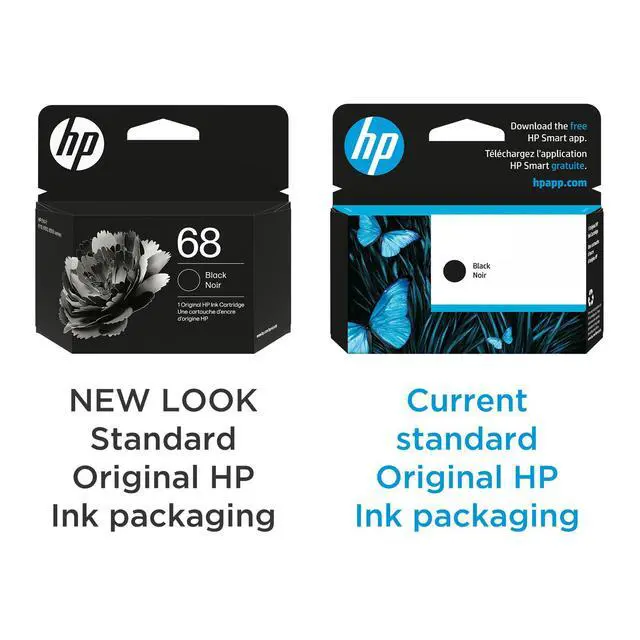Alt view image 5 of 7 - HP 68 Black Original Ink Cartridge, ~160 pages, 7FP21TN