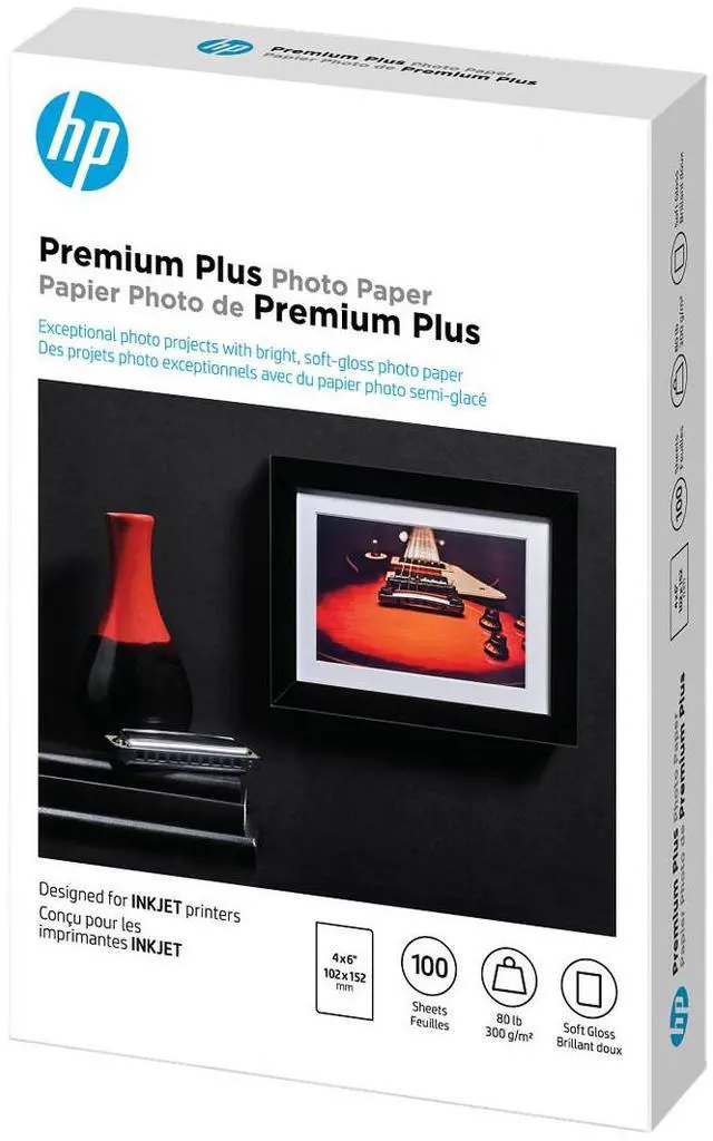 Alt view image 2 of 5 - HP Premium Plus Soft-gloss Photo Paper | 100 Sheets | 4 x 6 in | CR666A