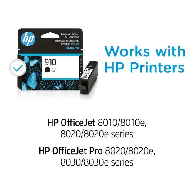 Alt view image 5 of 7 - HP 910 Black Original Ink Cartridge, ~250 pages, 3YL61AN#140