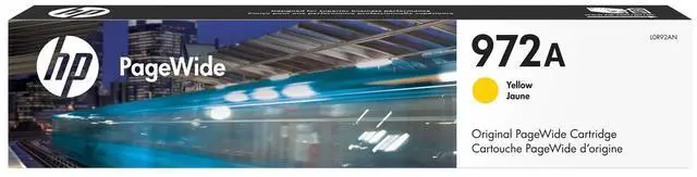 Main image of HP 972A Yellow Original PageWide Cartridge, ~3,000 pages, L0R92AN