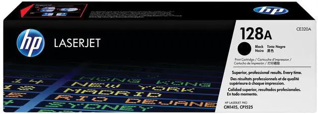 Main image of HP 128A Black Original LaserJet Toner Cartridge, ~2,000 pages, CE320A