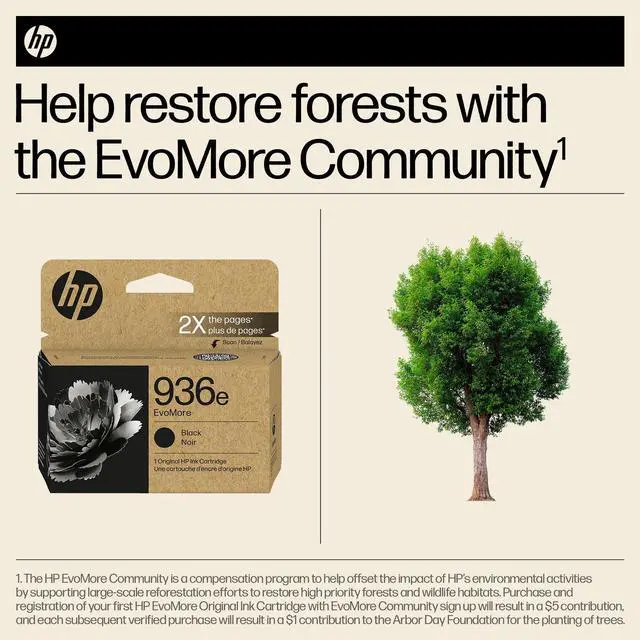 Alt view image 3 of 7 - HP 936e EvoMore Black Original Ink Cartridge, ~2,500 pages, 4S6V6LN