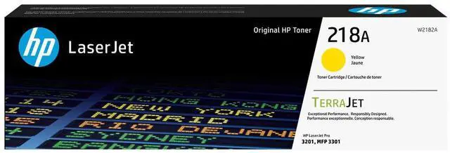 Main image of HP 218A Yellow Original LaserJet Toner Cartridge, ~1,200 pages yellow, W2182A