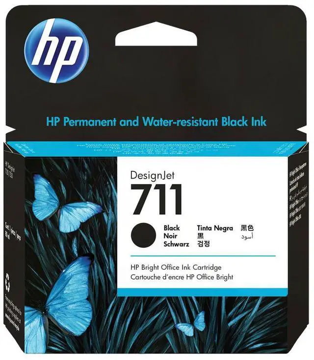 Main image of HP 711 80-ml Black DesignJet Ink Cartridge, CZ133A