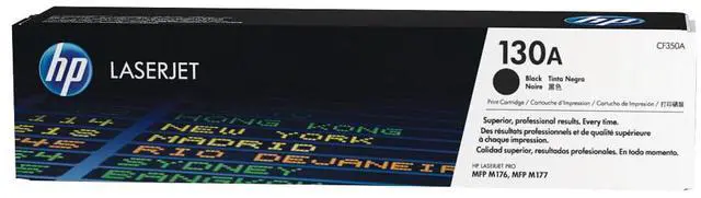 Main image of HP 130A Black Original LaserJet Toner Cartridge, ~1,300 pages, CF350A