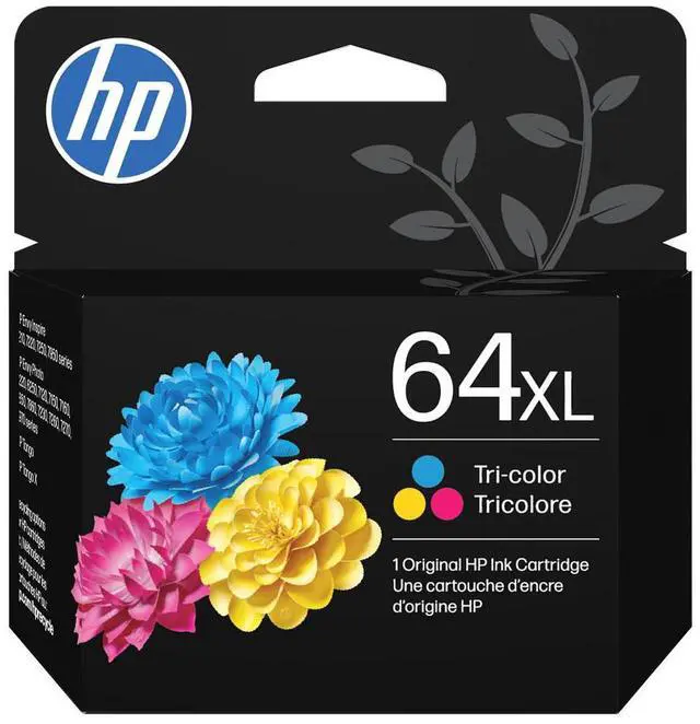 Main image of HP 64XL High Yield Tri-color Original Ink Cartridge, ~415 pages, N9J91AN#140