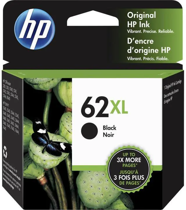 Main image of HP 62XL High Yield Black Original Ink Cartridge, ~600 pages, C2P05AN#140