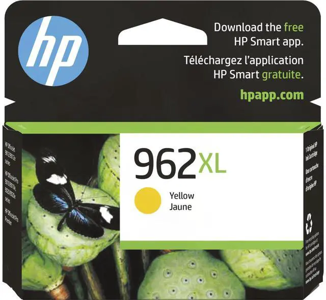 Main image of HP 962XL High Yield Yellow Original Ink Cartridge, ~1,600 pages, 3JA02AN#140