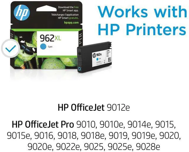Alt view image 5 of 7 - HP 962XL High Yield Cyan Original Ink Cartridge, ~1,600 pages, 3JA00AN#140