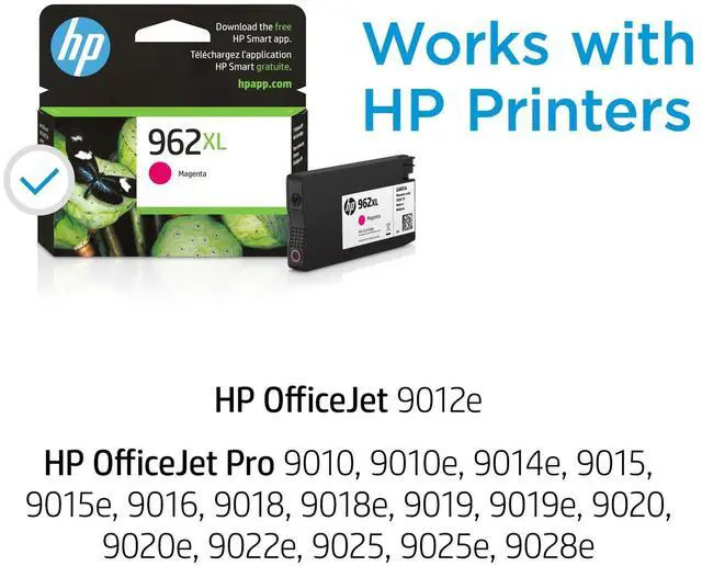 Alt view image 5 of 7 - HP 962XL High Yield Magenta Original Ink Cartridge, ~1,600 pages, 3JA01AN#140