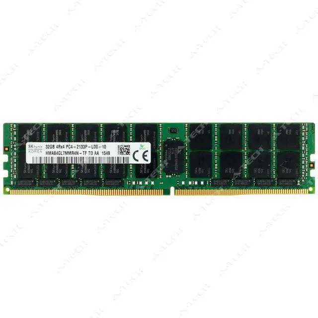 Main image of Hynix 32GB DDR4 2133MHz PC4-17000 LRDIMM Server Memory RAM 1x (HMA84GL7MMR4N-TF)