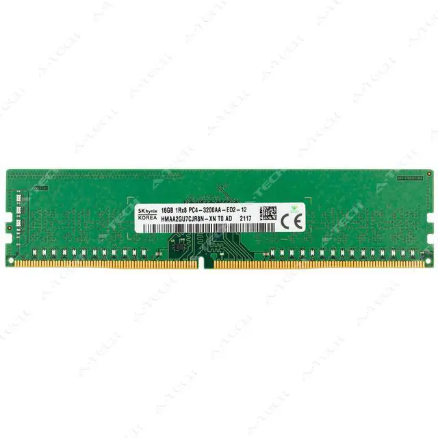 Main image of (NOT FOR HOME PC!) Hynix 16GB DDR4 3200MHz PC4-25600 ECC UDIMM Server Memory RAM (HMAA2GU7CJR8N-XN)