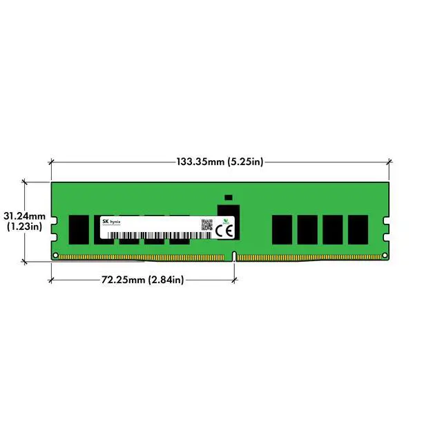 Alt view image 5 of 6 - (NOT FOR HOME PC!) Hynix 16GB 2Rx8 PC4-2933Y RDIMM DDR4-23400 ECC REG Registered Server Memory RAM