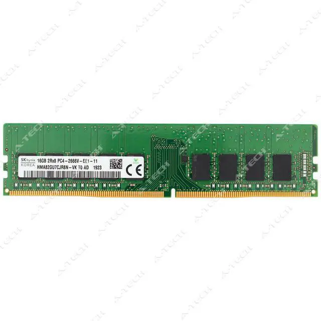 Main image of (NOT FOR HOME PC!) Hynix 16GB DDR4-2666 PC4-21300 2Rx8 ECC UDIMM Server Memory RAM HMA82GU7CJR8N-VK