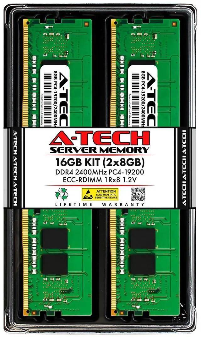 Main image of 16GB 2x 8GB PC4-2400 RDIMM Dell PowerEdge R430 M640 T440 R930 T630 Memory RAM