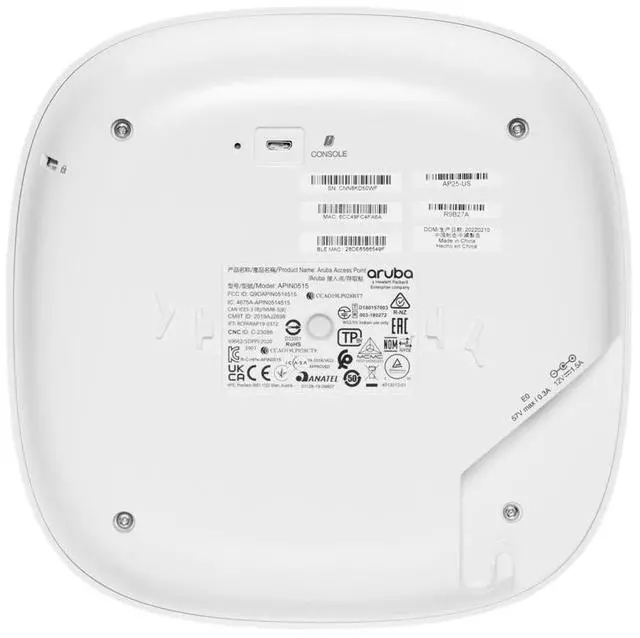 Alt view image 2 of 7 - HPE Instant On AP25 .11ax 4x4 Wi-Fi Access Point US Model (Pack of 5) R9B27A