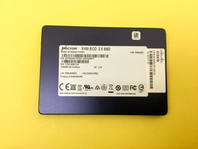 Main image of Micron 5100 ECO 1.92TB SATA 6Gbps 2.5in Internal SSD MTFDDAK1T9TBY