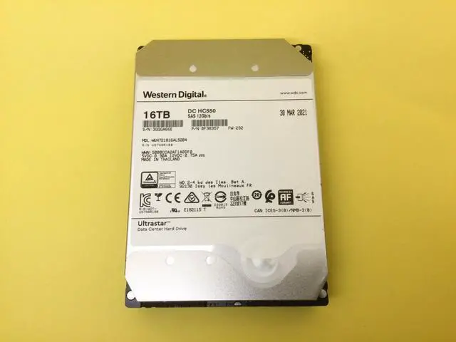 Alt view image 2 of 2 - (NOT FOR HOME PC!) WD Ultrastar DC HC550 16TB 7.2K SAS 12Gbps 3.5" Internal HDD WUH721816AL5204