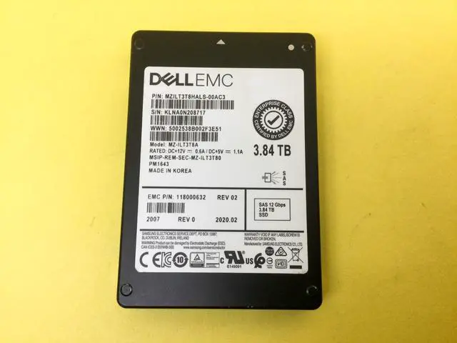 Alt view image 2 of 3 - (NOT FOR HOME PC!) EMC Samsung PM1643 3.84TB SAS 12Gb/s 2.5'' SSD MZ-ILT3T8A