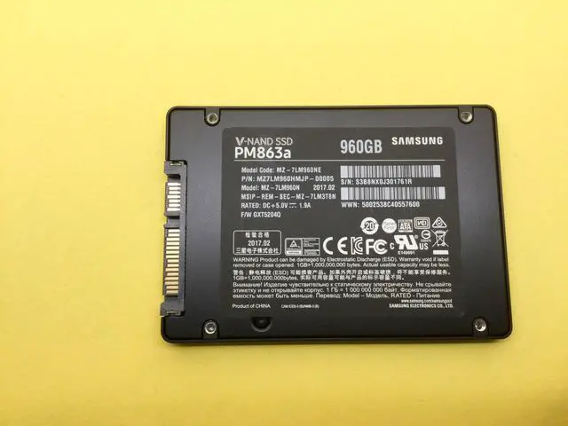 Alt view image 4 of 7 - MZ-7LM960N Samsung PM863a Series 960GB SATA 6Gbps 2.5" Internal SSD MZ7LM960HMJP