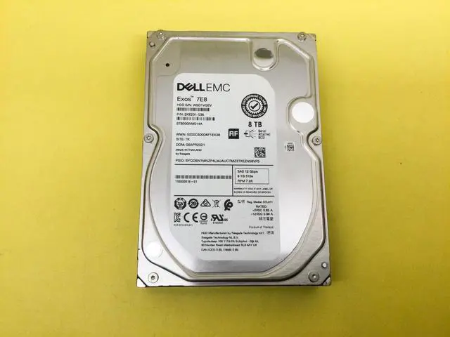 Main image of (NOT FOR HOME PC!) ST8000NM014A Dell EMC 8TB 7.2K SAS 12Gb/s 3.5in 512e HDD 118000919-01