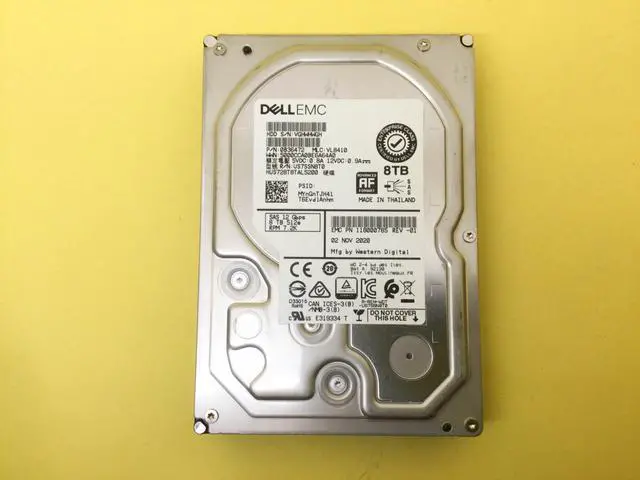 Main image of (NOT FOR HOME PC!) DELL EMC 8TB 7.2K 12Gbps NL SAS 3.5'' HDD 512e HUS728T8TAL5200 118000785