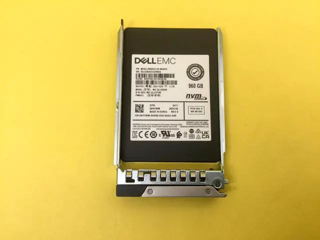 Main image of 6HYWM Dell 960GB NVMe PCIe Gen4 Read Intensive 2.5in U.2 SSD MZ-QL29600