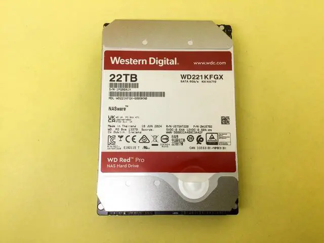 Main image of WD Red Pro 22TB 7200RPM SATA 6Gb/s 3.5in NAS Internal HDD WD221KFGX