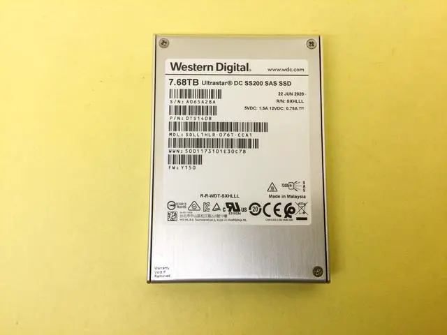 Main image of (NOT FOR HOME PC!) WD HGST Ultrastar SS200 7.68TB SAS 12Gb/s 2.5IN SSD SDLL1HLR-076T-CCA1