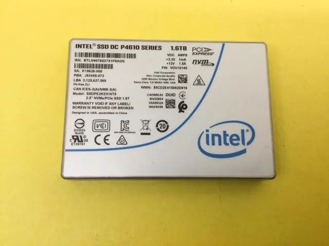Main image of Intel DC P4610 Series 1.6TB 2.5in NVMe/PCIe 3.1 x4 3D TLC SSD SSDPE2KE016T8
