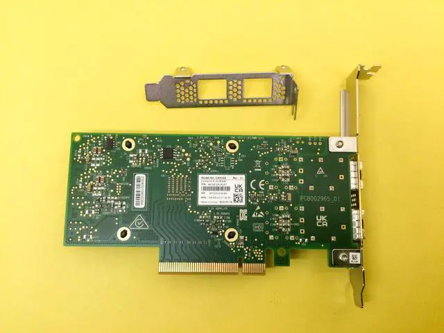Alt view image 2 of 3 - Mellanox ConnectX-5 EDR 10/25GbE 2-Ports PCIe SFP28 Network Adapter MCX512A-ACAT