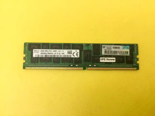 Main image of 809085-091U HPE 64GB 4Rx4 PC4-2400T DDR4 MEMORY 805358-B21 819413-001