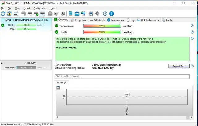 Alt view image 3 of 3 - (NOT FOR HOME PC!) CW988 0CW988 HUSMM1680ASS204 Dell 800GB 12Gb/s 2.5" SAS Solid State Drive (SSD)