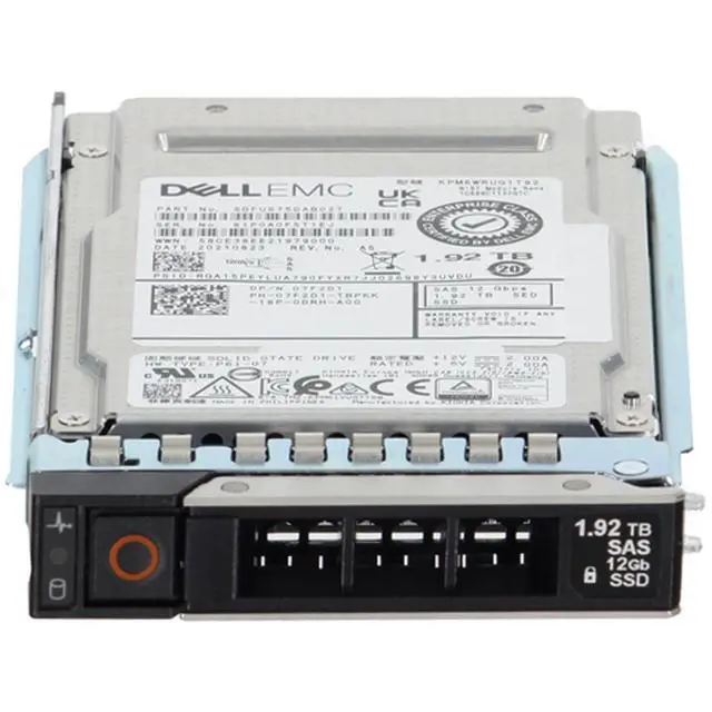 Alt view image 2 of 5 - (NOT FOR HOME PC!) 7F2D1-CP1 Dell 1.92TB 12/24Gbps SAS RI TLC SED FIPS 2.5 SSD KPM6WRUG1T92 CPO