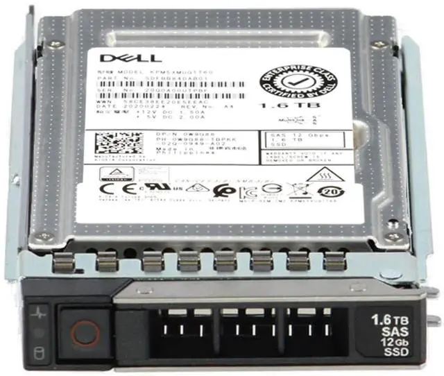 Alt view image 2 of 5 - (NOT FOR HOME PC!) W9G88-CP2 Dell 1.6TB 12Gbps SAS WI TLC 2.5 SSD KPM5XMUG1T60 CPO