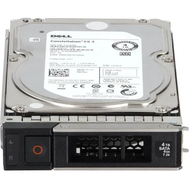Alt view image 2 of 5 - 9PR63-CP1 Dell 4TB 7.2K 512n 6Gbps SATA 3.5 HDD Constellation ES.3 CPO