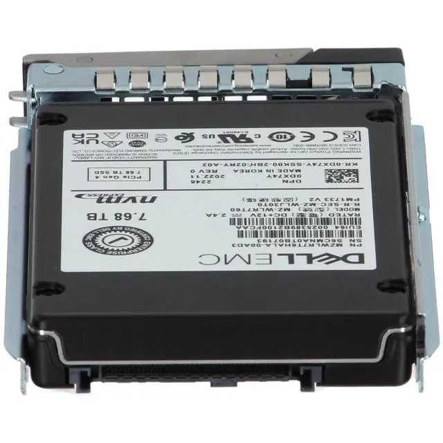 Alt view image 4 of 5 - DX74Y-CP1 Dell 7.68TB Enterprise NVMe Gen4 RI TLC 2.5 SSD PM1733 V2 CPO