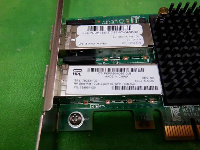 Alt view image 2 of 5 - HP 557SFP+ ETHERNET 10GB 2 PORT 792834-001 788991-001 HIGH LOT OF 10