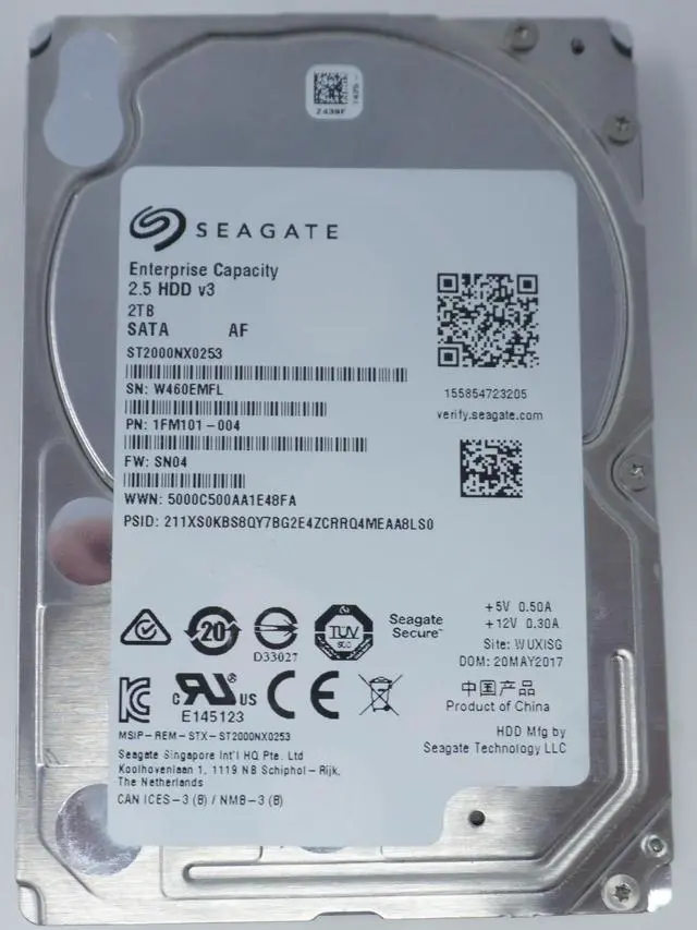 Alt view image 2 of 2 - SEAGATE ST2000NX0253 HDD 2TB SATA 6Gb/s 2.5" Server Hard Drive RF