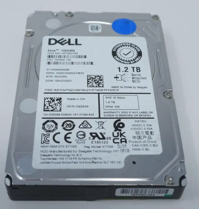 Main image of (NOT FOR HOME PC!) 1XH230-150 Dell 1.2TB 10K SAS 12G SFF Hard Drive RF