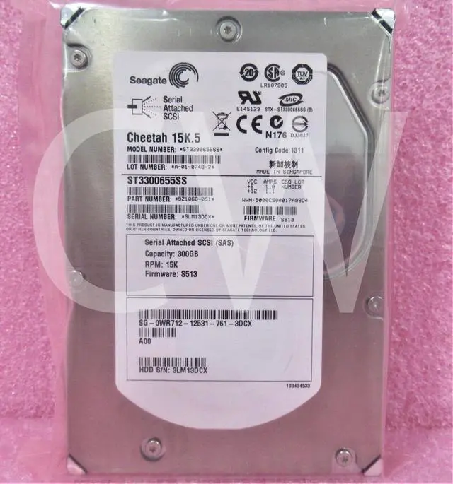 Alt view image 2 of 2 - (NOT FOR HOME PC!) WR712 0WR712 Dell ST3300655SS 300GB 15K RMP 3Gbps 3.5" SAS HDD Hard Drive RF