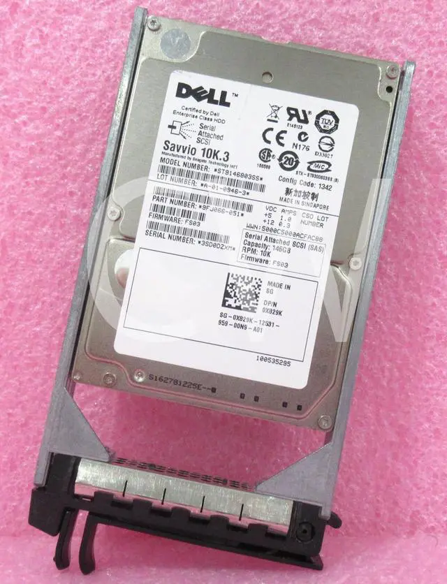 Alt view image 2 of 2 - (NOT FOR HOME PC!) X829K ST9146803SS Dell 146GB 10K RPM 6Gb/s 2.5"SAS SERVER HDD Hard Drive W/Caddy