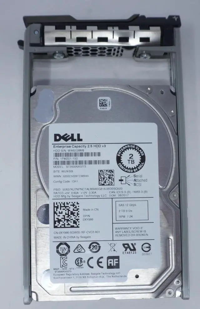 Alt view image 2 of 2 - (NOT FOR HOME PC!) XY986 ST2000NX0273 Dell 2TB 7.2K RPM 12Gb/s 2.5" SAS HDD Hard Drive RF